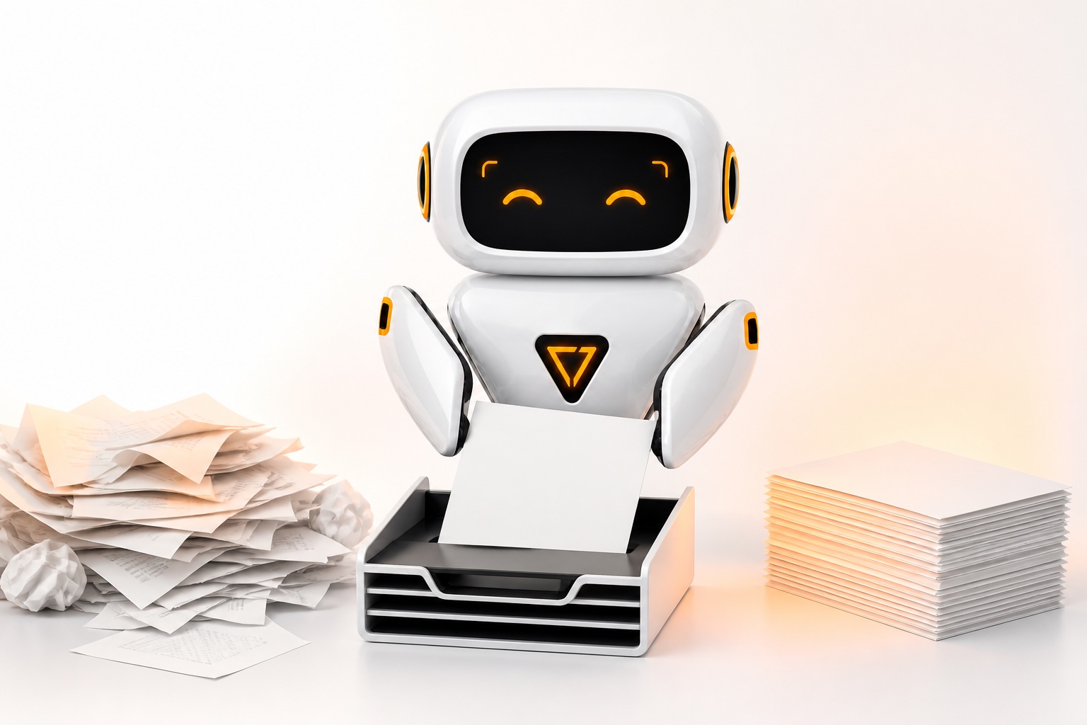 The Crucible agent turning a pile of papers into a neat, filed record